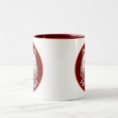 パパベアハンドドローイラストレーション ツートーンマグカップ (中央)