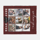 パパベアフォトコラージュパパギフト フリースブランケット (正面(横))