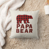 パパベアベアバッファロープレイド装飾用クッション クッション (ブランケット)