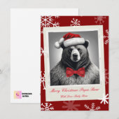 パパベアークリスマスカード シーズンカード (正面/裏面)