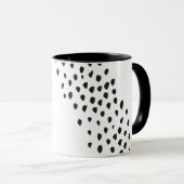 パパベア黒ミニマル手文字型引用文 マグカップ (正面右)