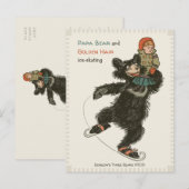 パパベア&ゴールデンヘアスケートで滑るCC0715フェアユタレ ポストカード (正面/裏面)