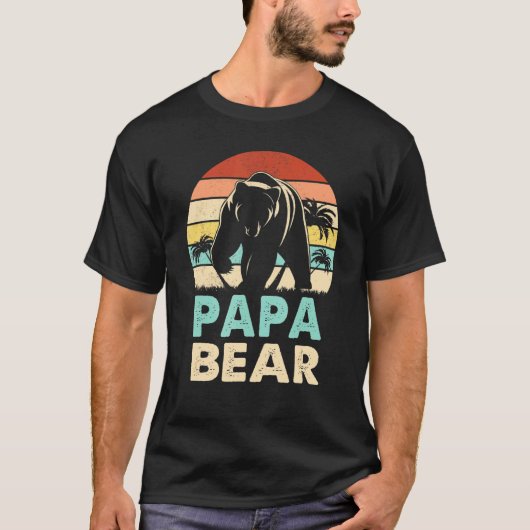 パパベア ダディベア 家族お揃い パパ用 Tシャツ (正面)
