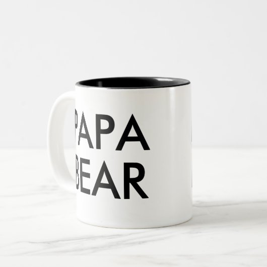 パパベア ユーモアおもしろいジョークのマグ| ツートーンマグカップ (正面左)