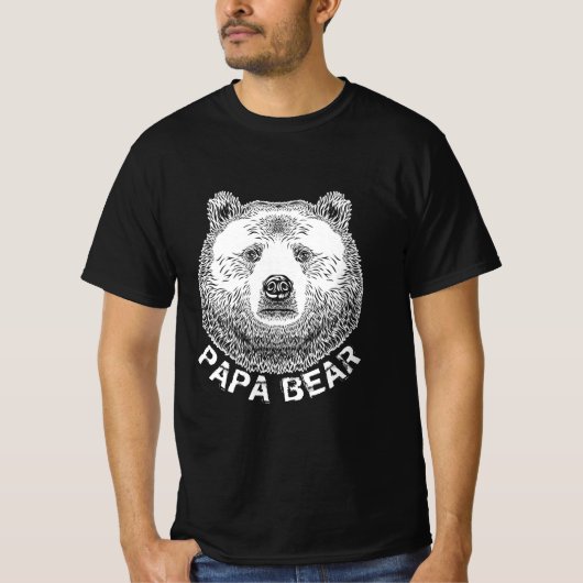 パパベア、手描きイラスト Tシャツ (正面)