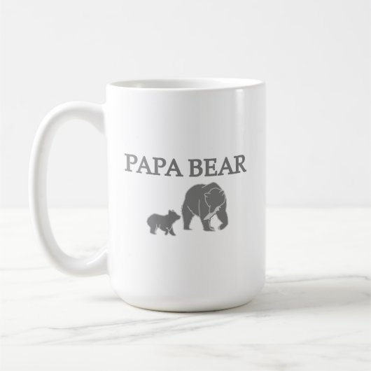 "パパベア" 熊と子グマの釣り コーヒーマグ コーヒーマグカップ (左)