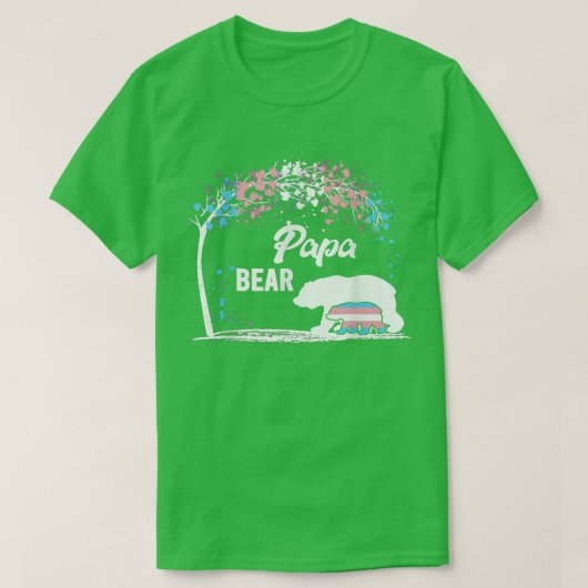 パパベアLGBTゲイプライド月経性虹 Tシャツ (デザイン正面)