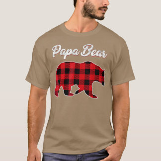 パパベクリスマスパジャマレッドプリドバッファローファミル Tシャツ