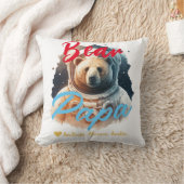 パパベパーソナライズされたアシック名シンプル宇宙飛行士 クッション (ブランケット)