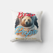 パパベパーソナライズされたアシック名シンプル宇宙飛行士 クッション (正面)