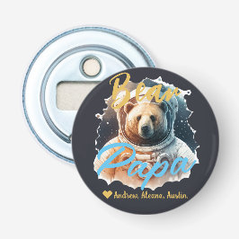 パパベパーソナライズされたアシック名シンプル宇宙飛行士 栓抜き