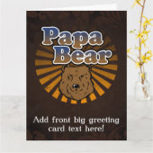 パパベファーザデーカッコいいヴィンテージルック カード (黄色い花)