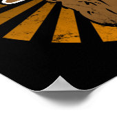 パパベファーザデーカッコいいヴィンテージルック ポスター (角)