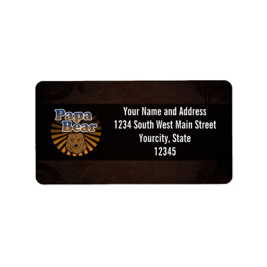 パパベファーザデーカッコいいヴィンテージルック ラベル (正面)