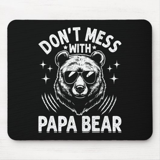 パパベベアの父親と一緒に散らおもしろいない マウスパッド (正面)