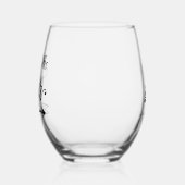 パパベベアの部族の書パーソナライズされた道 ステムなしワイングラス (左)