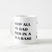 パパベースのパパおもしろいジョーク父の日引用文マグ コーヒーマグカップ (正面左)