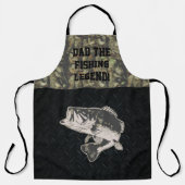 パパベース魚釣りレジェンドスポーツ迷彩柄 エプロン (正面)