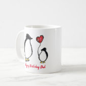 パパペンギン60thまたは任意の年齢の誕生日コーヒーmu コーヒーマグカップ (正面左)