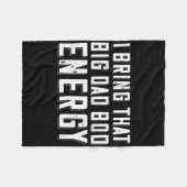 パパボディーエネルギーおもしろいパパことわざファーザーズデイパパジョー フリースブランケット (正面(横))