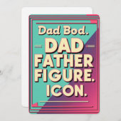 パパボディ、父の姿、アイコン。 – 父の日 招待状 (正面/裏面)