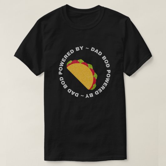 パパボディPowered By TacosグリッターTシャツ Tシャツ (デザイン正面)