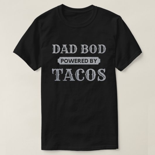 パパボディPowered By TacosグリッターTシャツ Tシャツ (デザイン正面)