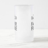 パパボドファーザー姿 フロストグラスビールジョッキ (中央)