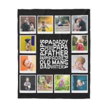 パパポップオールドマンフォトコラージックシックブラック