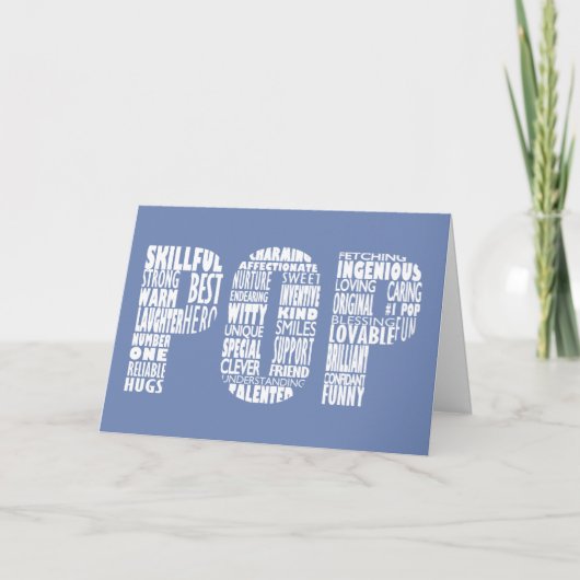 パパポップ・アートのおじいちゃん父のデイカード カード (正面)