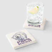 パパポーラベア ストーンコースター (横)