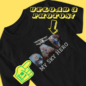 パパマイスカイヒーロータイポグラフィフォトコラージュカスタム Tシャツ