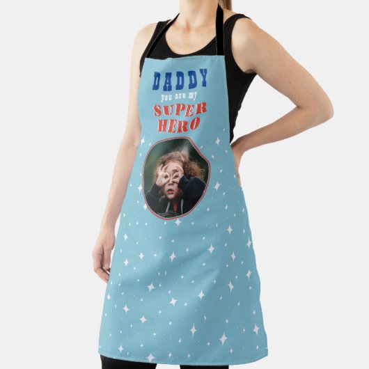 パパマイスーパーヒーローおもしろいフォトファーザーズ日 エプロン (インサイチュ)
