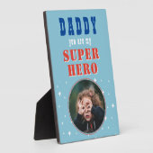 パパマイスーパーヒーローおもしろいフォトファーザーズ日 フォトプラーク (側面)