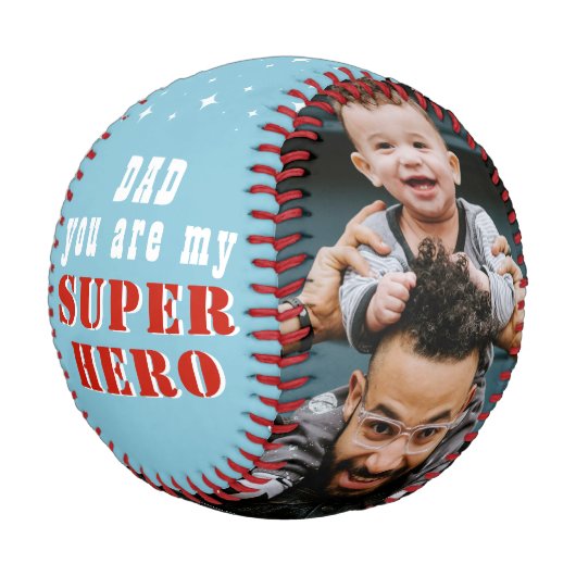パパマイスーパーヒーロー父の日2フォトベースボール 野球ボール (アングル)