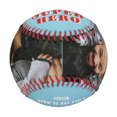 パパマイスーパーヒーロー父の日2フォトベースボール 野球ボール (正面)