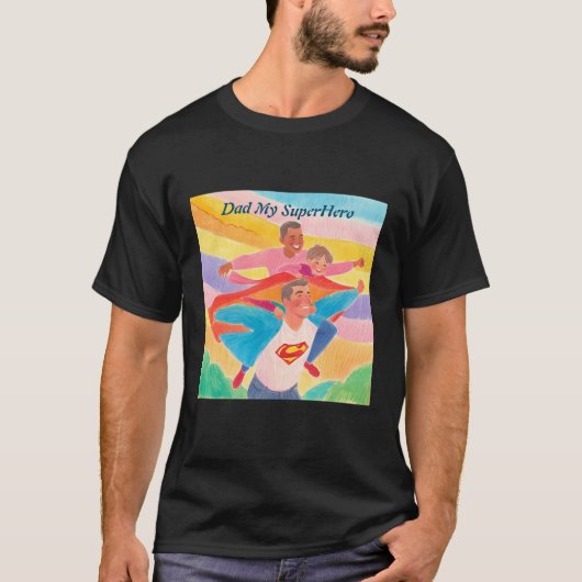 パパマイスーパーヒーロー – ベーシックDark Tシャツ (正面)