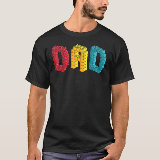 パパマスター建物ブロックファミリS Tシャツ (正面)