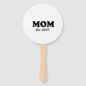 パパママカスタム最長日付ベビーシャワーパーティーゲーム ハンドファン (裏面)