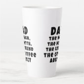 パパマン神話レジェンドコーヒー中毒おもしろい父 カフェラテマグ (正面)