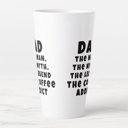 パパマン神話レジェンドコーヒー中毒おもしろい父 カフェラテマグ (正面)