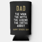 パパマン神話レジェンドコーヒー中毒おもしろい スリム缶クーラー (正面)