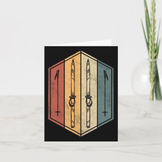 パパメンズ女子ヴィンテージスキースキヤー向けスキーギフト カード (正面)