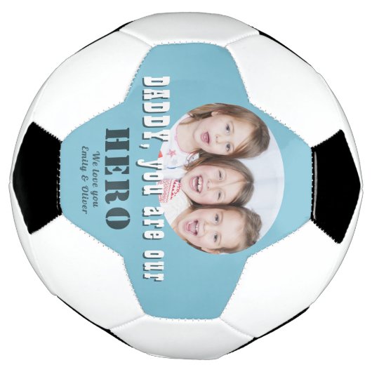 パパモダンお前はヒーロー写真父の日だ サッカーボール (回転)