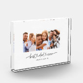 パパモダンかわいいス数々のクリプト写真ギフト フォトブロック (左)