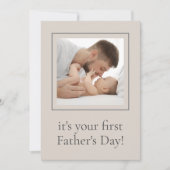 パパモダンの最初の父の日あなたの写真 シーズンカード (正面)