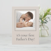 パパモダンの最初の父の日あなたの写真 シーズンカード (スタンド正面)
