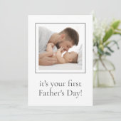 パパモダンの最初の父の日あなたの写真 シーズンカード (スタンド正面)