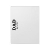 パパモダンカスタムタイポグラフィ最小日付白 ノートパッド (回転)