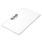 パパモダンカスタムタイポグラフィ最小日付白 ノートパッド (アングル)